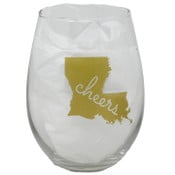 Wholesale - Stemless State Wine Glass- Louisiana C/P 24, UPC: 885114636549